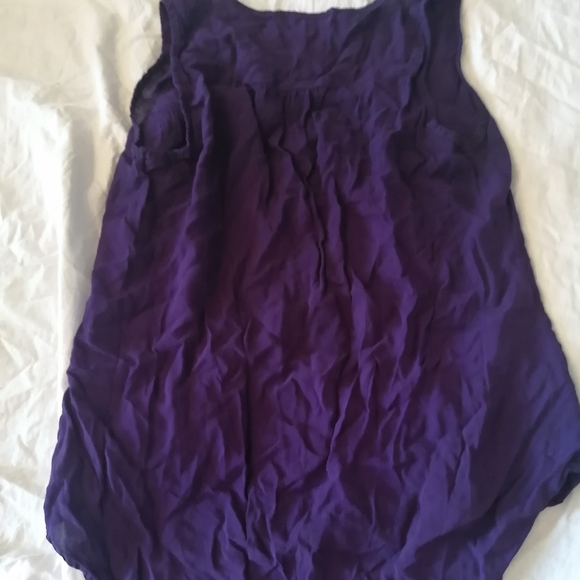 Active USA Tanked purple button up top - Picture 2 of 2